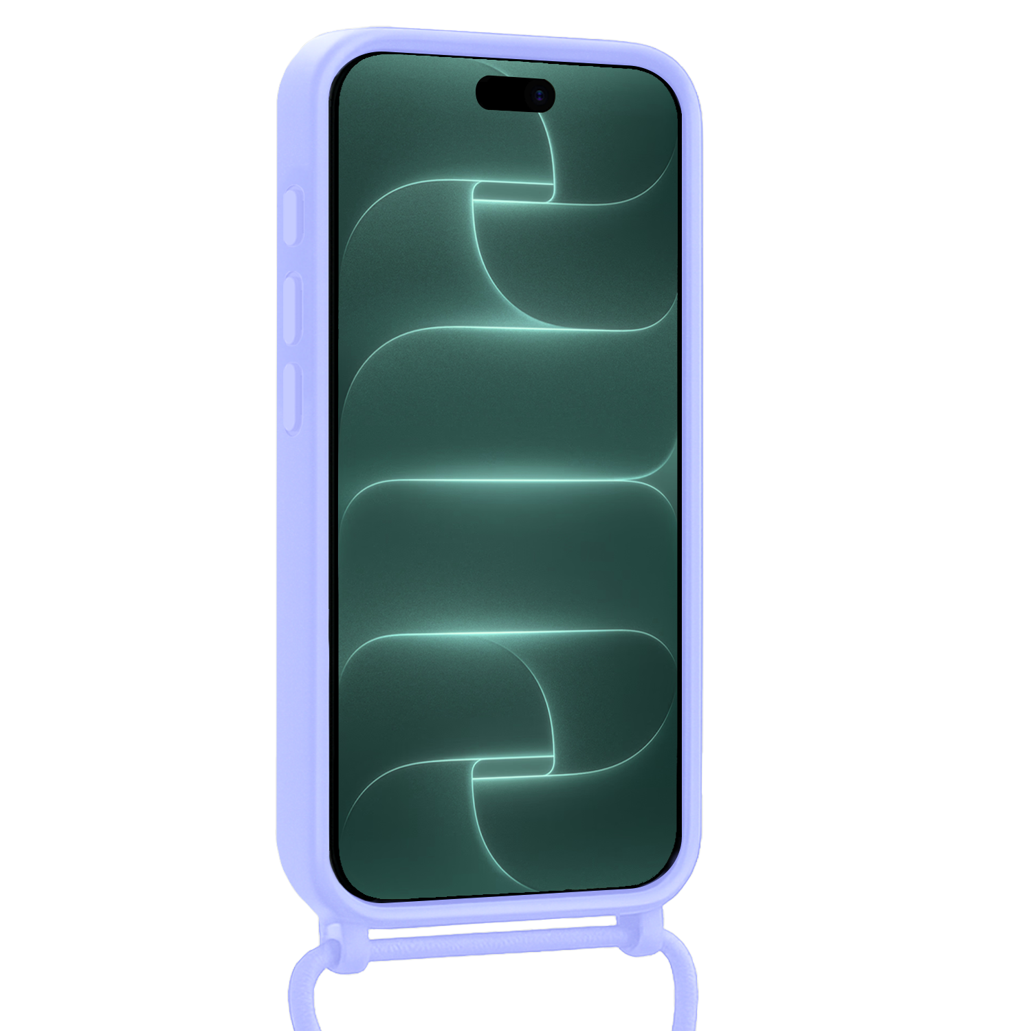Forterra Forterra iPhone 18 Pro Max Hoesje Pashouder met Koord - Lila