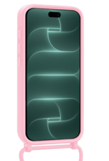 Forterra Forterra iPhone 18 Pro Max Hoesje Pashouder met Koord - Lichtroze