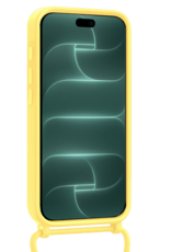 Forterra Forterra iPhone 18 Pro Max Hoesje Pashouder met Koord - Geel