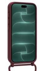Forterra Forterra iPhone 18 Pro Max Hoesje Pashouder met Koord - Aubergine
