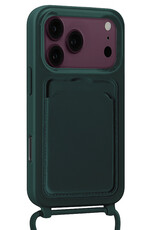 BASEY. BASEY. iPhone 18 Pro Hoesje Pashouder met Koord - Donkergroen - 2 PACK