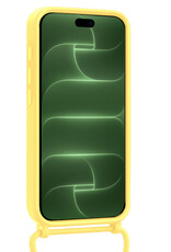 BASEY. BASEY. iPhone 18 Pro Max Hoesje Pashouder met Koord Met 2x Screenprotector - Geel