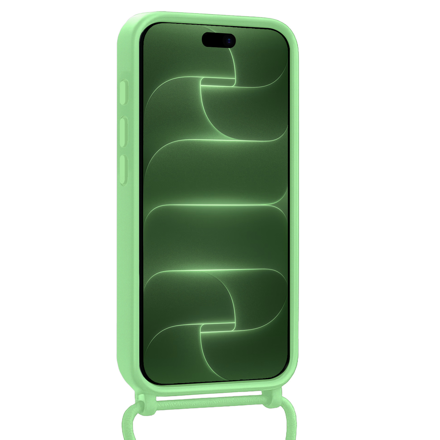 BASEY. BASEY. iPhone 18 Pro Max Hoesje Pashouder met Koord - Groen - 2 PACK