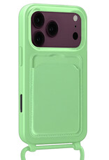 BASEY. BASEY. iPhone 18 Pro Max Hoesje Pashouder met Koord Met Screenprotector - Groen