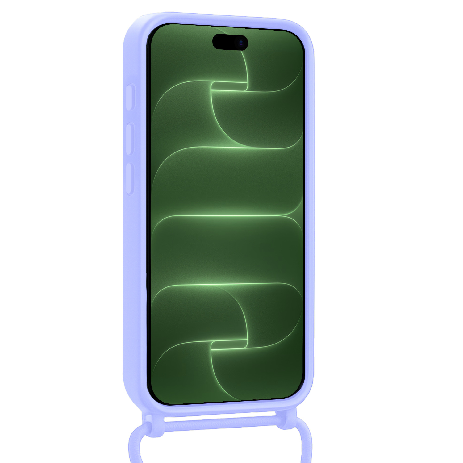 BASEY. BASEY. iPhone 18 Pro Max Hoesje Pashouder met Koord Met 2x Screenprotector - Lila