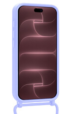 NoXx NoXx iPhone 18 Pro Hoesje Pashouder met Koord Met Screenprotector - Lila