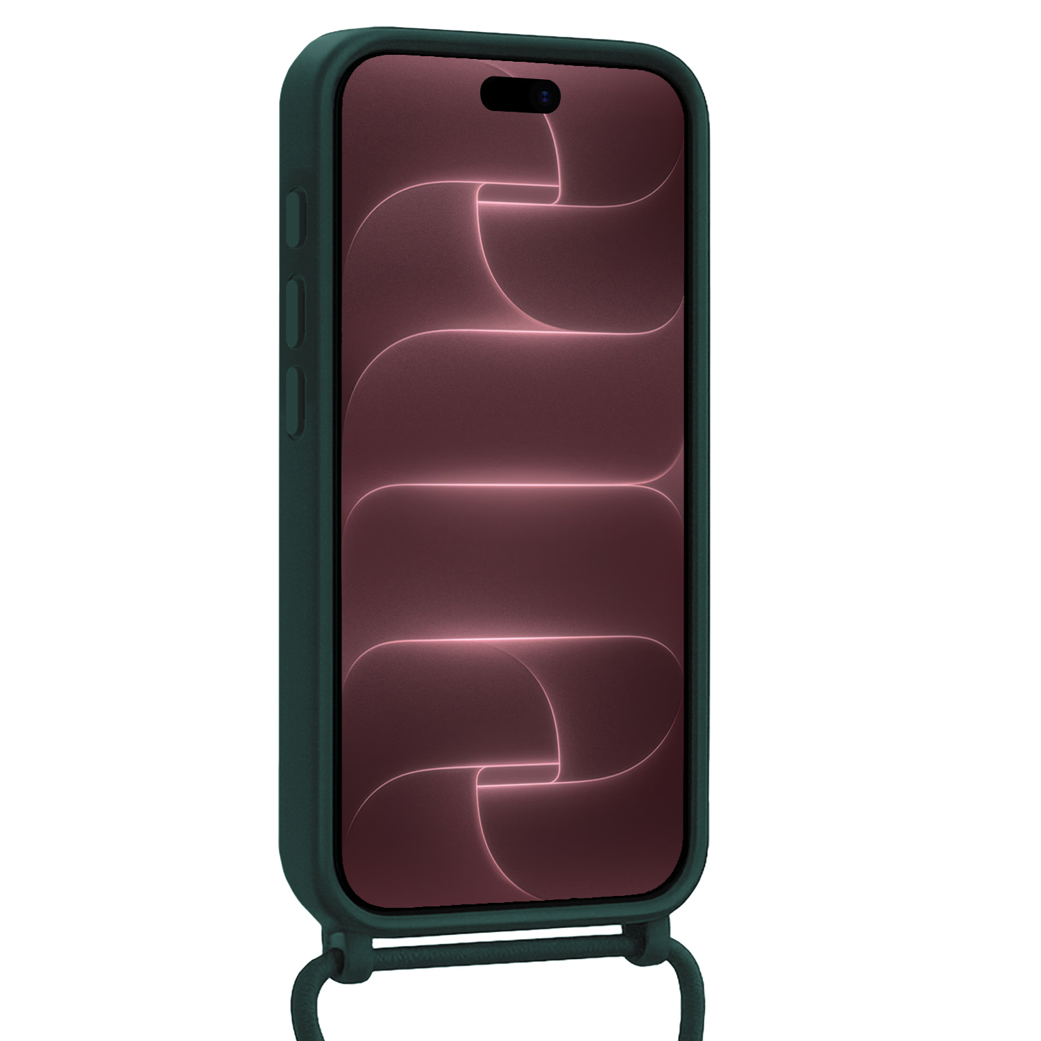 NoXx NoXx iPhone 18 Pro Max Hoesje Pashouder met Koord - Donkergroen - 2 PACK