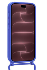 NoXx NoXx iPhone 18 Pro Max Hoesje Pashouder met Koord - Fel Blauw - 2 PACK