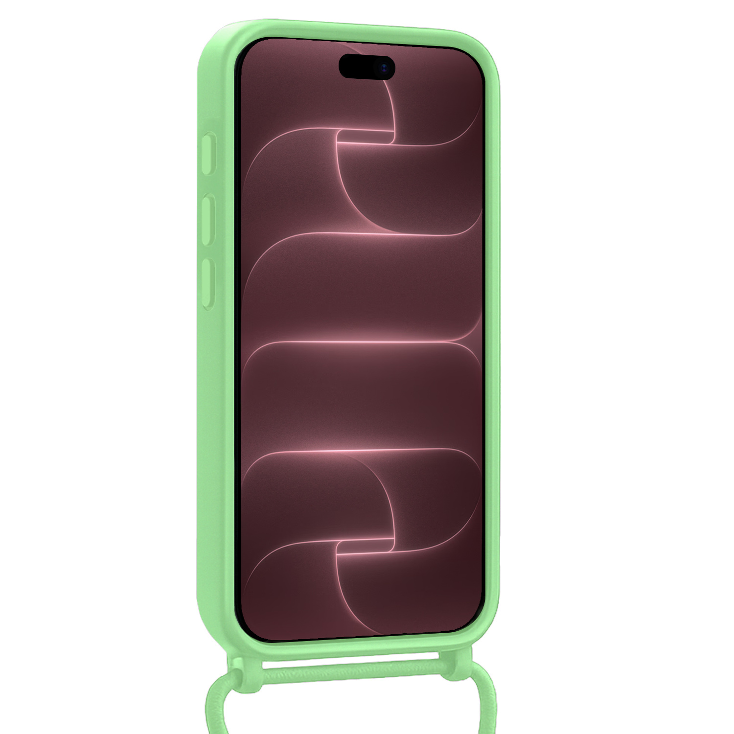 NoXx NoXx iPhone 18 Pro Max Hoesje Pashouder met Koord Met Screenprotector - Groen
