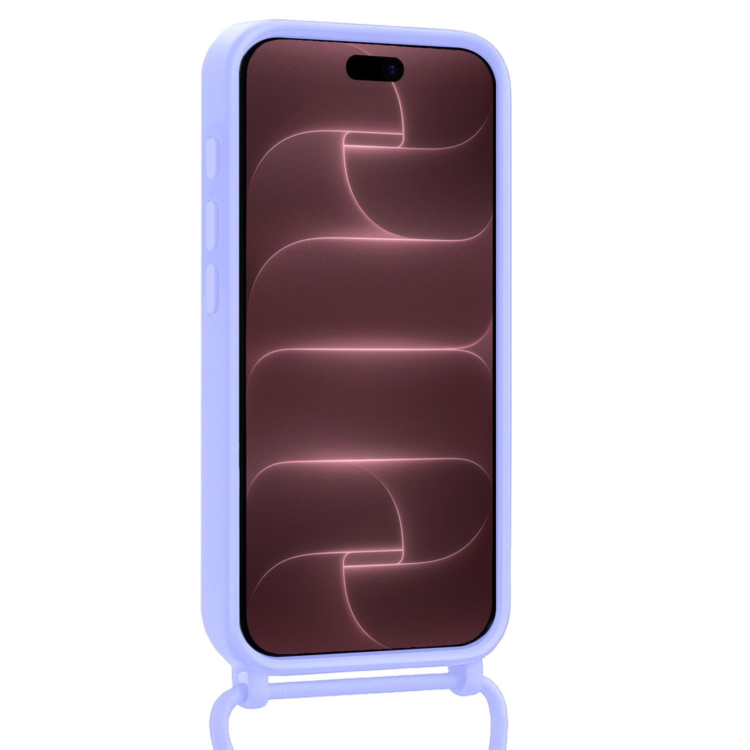 NoXx NoXx iPhone 18 Pro Max Hoesje Pashouder met Koord - Lila - 2 PACK