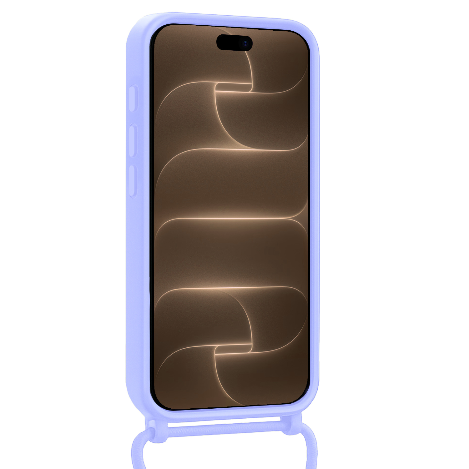 Nomfy Nomfy iPhone 18 Pro Hoesje Pashouder met Koord - Lila - 2 PACK