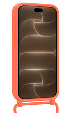 Nomfy Nomfy iPhone 18 Pro Hoesje Pashouder met Koord - Papaya - 2 PACK