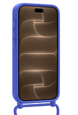 Nomfy Nomfy iPhone 18 Pro Max Hoesje Pashouder met Koord - Fel Blauw - 2 PACK