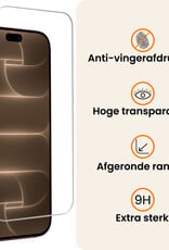 Nomfy Nomfy iPhone 18 Pro Max Hoesje Pashouder met Koord Met 2x Screenprotector - Lichtblauw