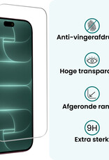 Forterra Forterra iPhone 18 Pro Max Hoesje Pashouder met Koord Met 2x Screenprotector - Aubergine