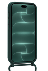 Forterra Forterra iPhone 18 Pro Max Hoesje Pashouder met Koord Met Screenprotector - Donkergroen