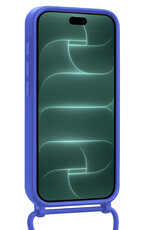 Forterra Forterra iPhone 18 Pro Max Hoesje Pashouder met Koord - Fel Blauw - 2 PACK