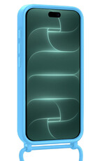 Forterra Forterra iPhone 18 Pro Max Hoesje Pashouder met Koord - Lichtblauw - 2 PACK