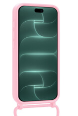 Forterra Forterra iPhone 18 Pro Max Hoesje Pashouder met Koord - Lichtroze - 2 PACK