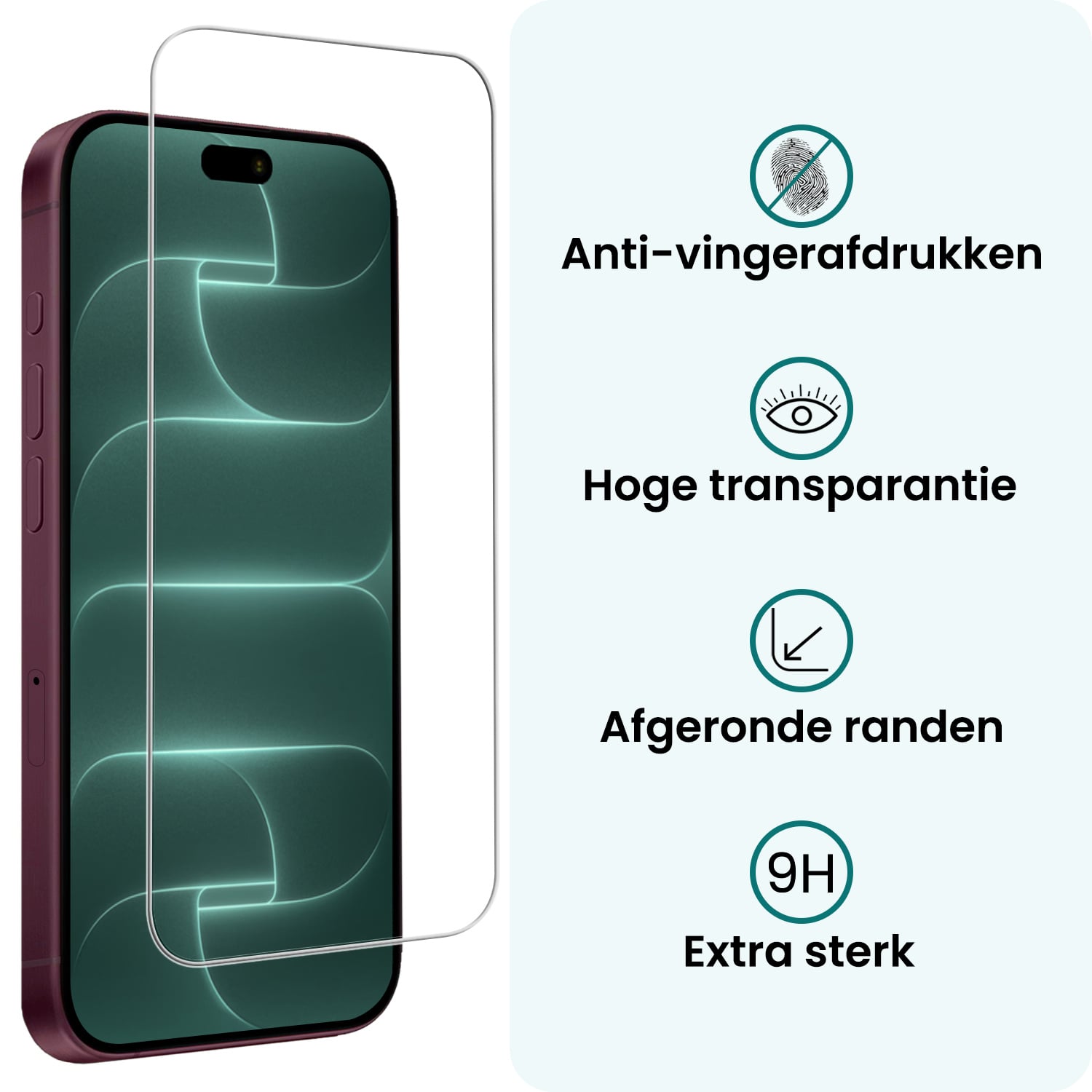 Forterra Forterra iPhone 18 Pro Max Hoesje Pashouder met Koord Met 2x Screenprotector - Papaya