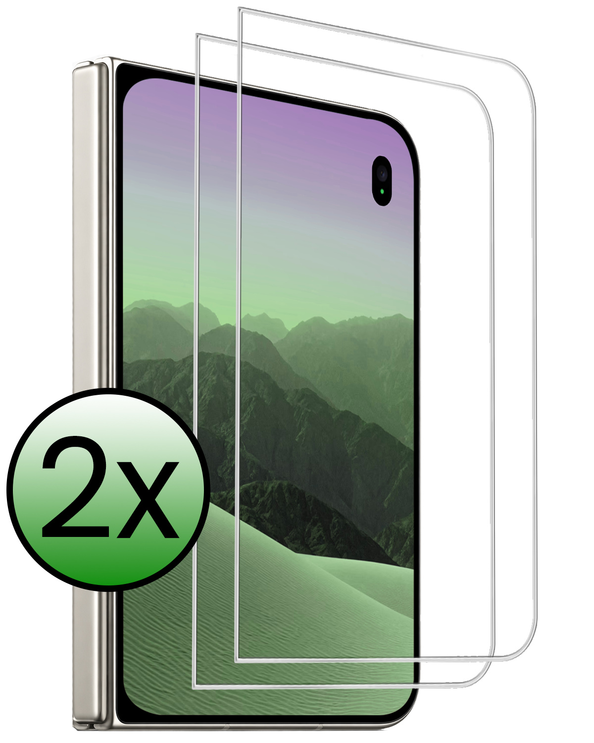 BASEY. BASEY. iPhone Duo Screenprotector Glas Met Dichte Notch - 2 PACK