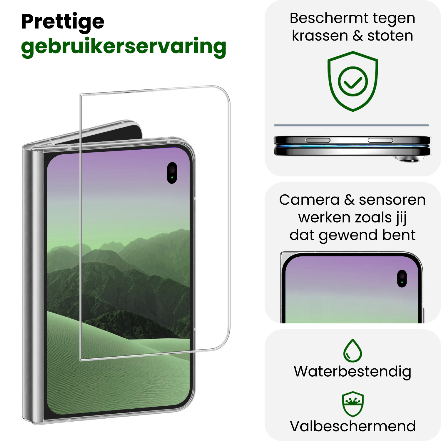 BASEY. BASEY. iPhone Duo Screenprotector Glas Met Dichte Notch - 3 PACK