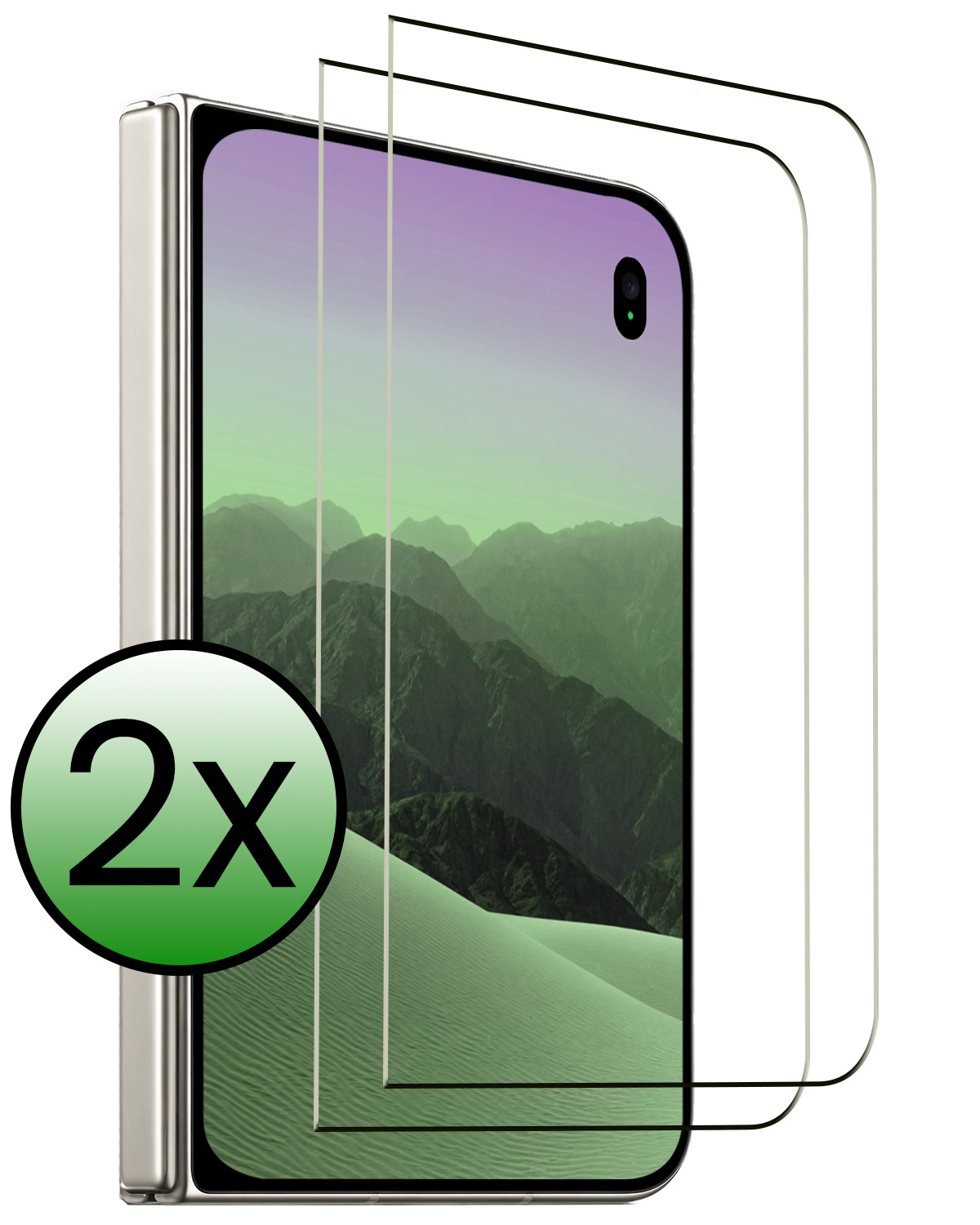 BASEY. BASEY. iPhone Duo Screenprotector Glas Full Cover 2D - 2 PACK