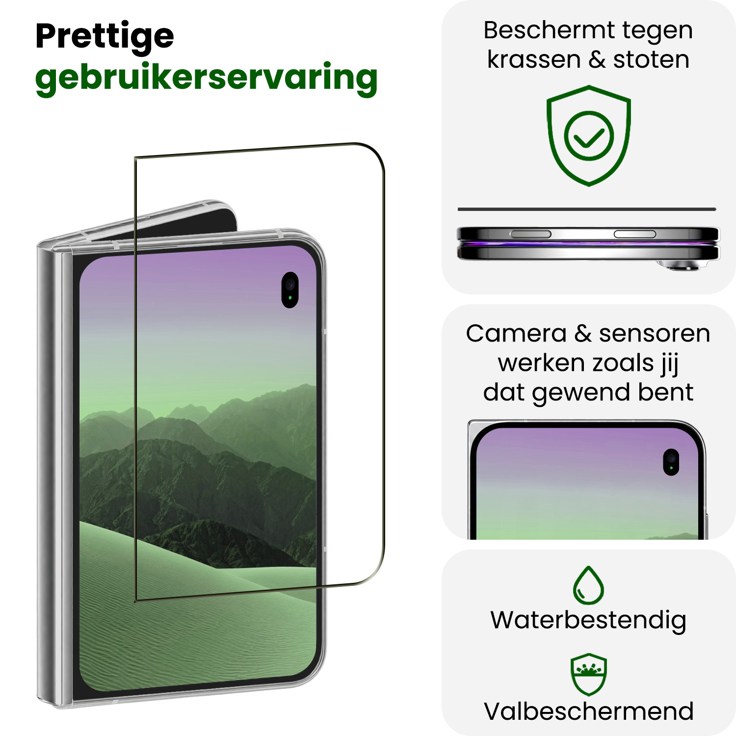 BASEY. BASEY. iPhone Duo Screenprotector Glas Full Cover 2D - 2 PACK