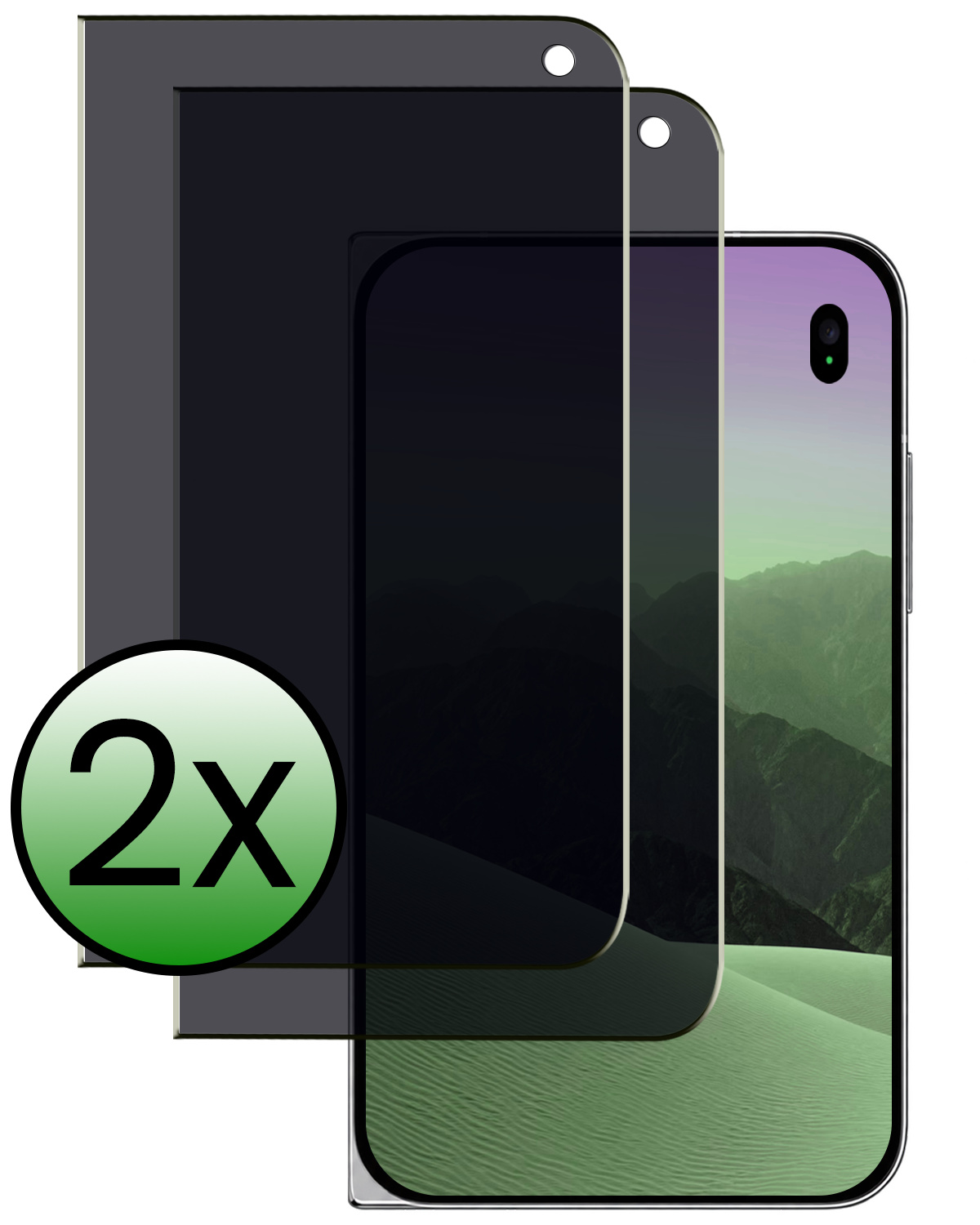 BASEY. BASEY. iPhone Duo Screenprotector Glas Privacy - 2 PACK