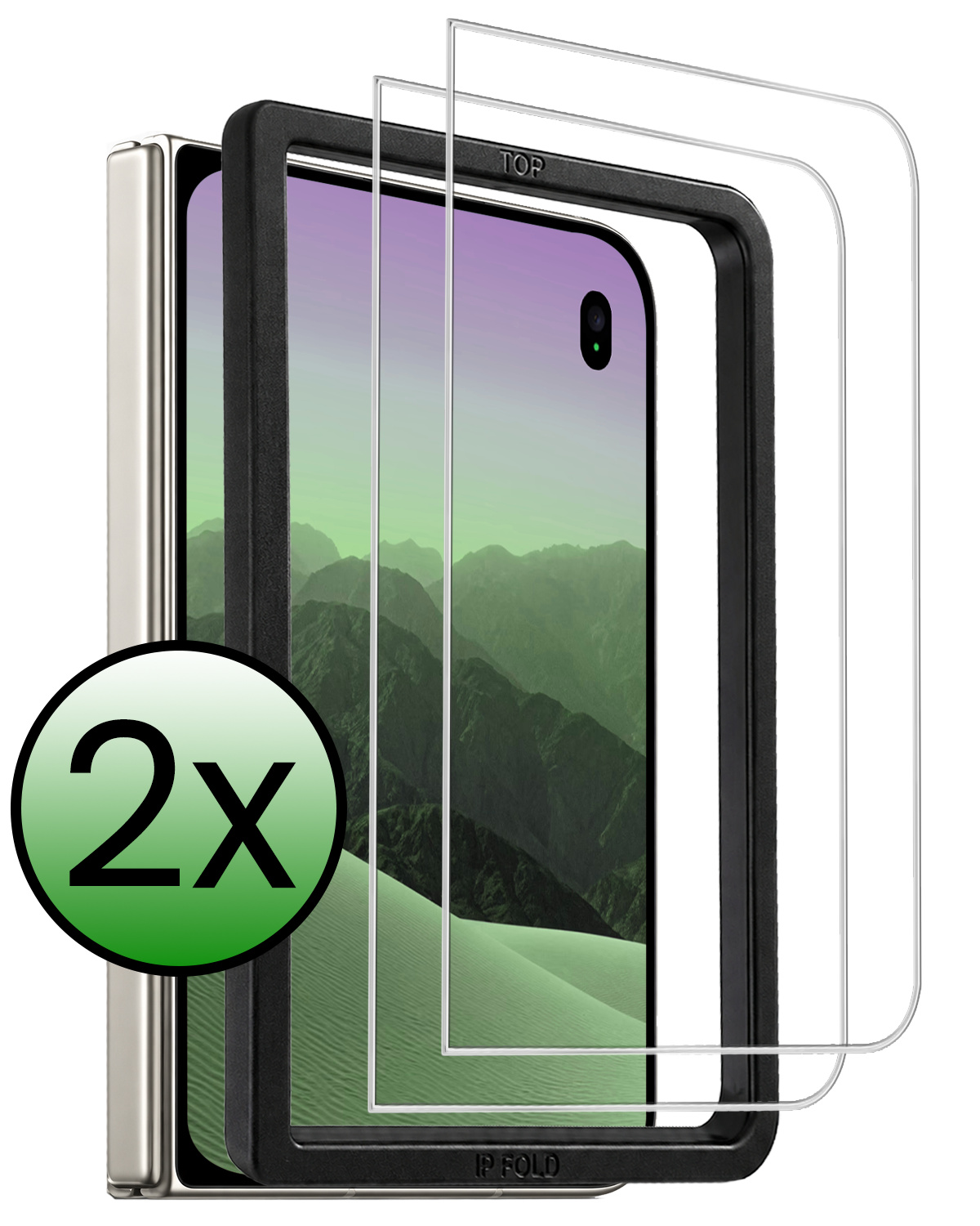 BASEY. BASEY. iPhone Duo Screenprotector Met Installatieframe - 2 PACK