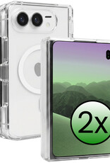 BASEY. BASEY. iPhone Duo Magsafe Hoesje - Transparant - 2 PACK