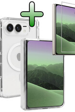 BASEY. BASEY. iPhone Duo Magsafe Hoesje Transparant Met Screenprotector