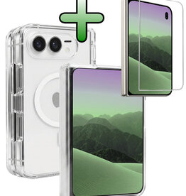 BASEY. BASEY. iPhone Duo Magsafe Hoesje Transparant Met Screenprotector