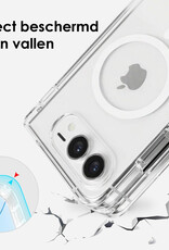 BASEY. BASEY. iPhone Duo Magsafe Hoesje Transparant Met 2x Screenprotector