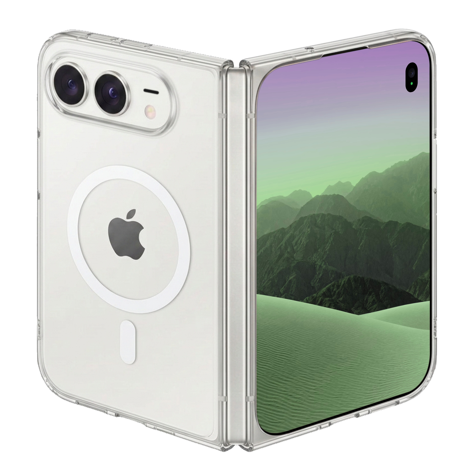 BASEY. BASEY. iPhone Duo Magsafe Hoesje Transparant Met 2x Screenprotector