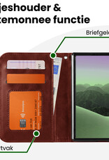 BASEY. BASEY. iPhone Duo Hoesje Bookcase Met Screenprotector - Bruin