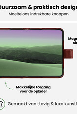BASEY. BASEY. iPhone Duo Hoesje Bookcase Met Screenprotector - Bruin