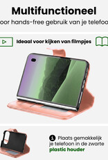 BASEY. BASEY. iPhone Duo Hoesje Bookcase Met Screenprotector - Rose Goud