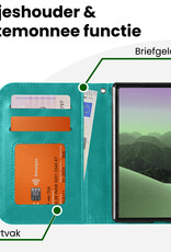 BASEY. BASEY. iPhone Duo Hoesje Bookcase Met Screenprotector - Turquoise