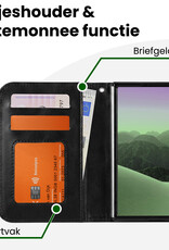 BASEY. BASEY. iPhone Duo Hoesje Bookcase Met Screenprotector - Zwart