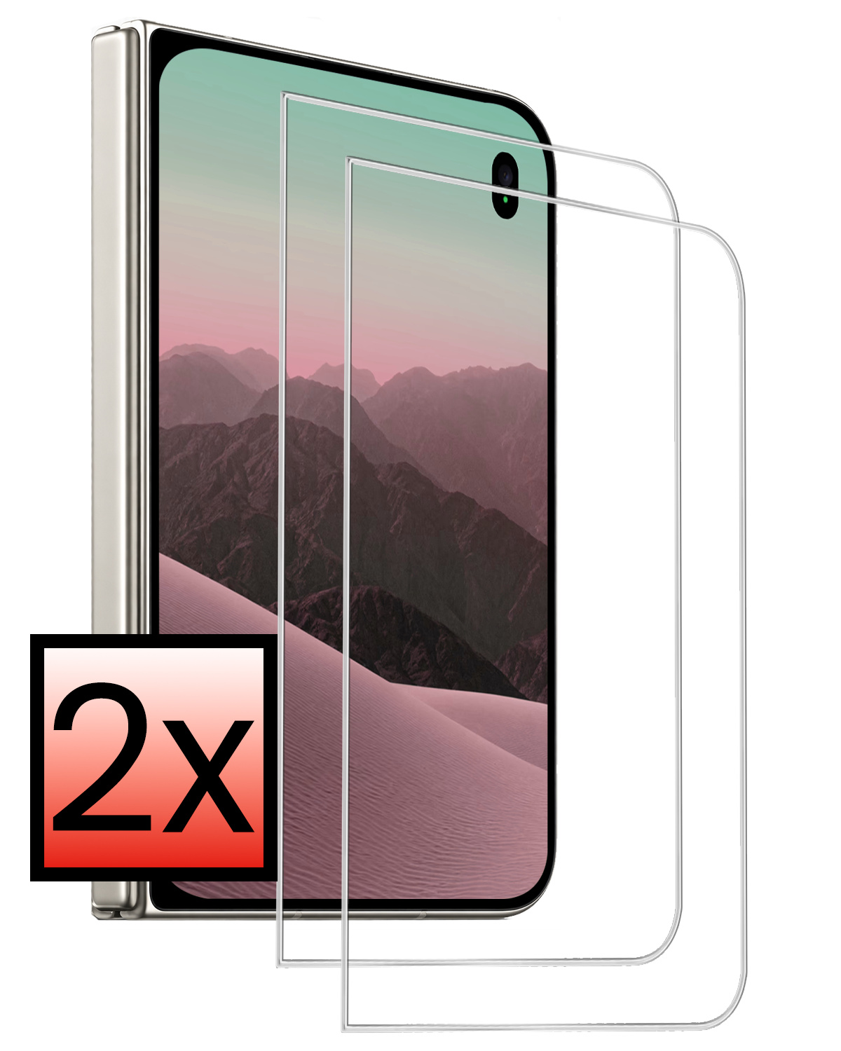 NoXx NoXx iPhone Duo Screenprotector Glas Met Dichte Notch - 2 PACK