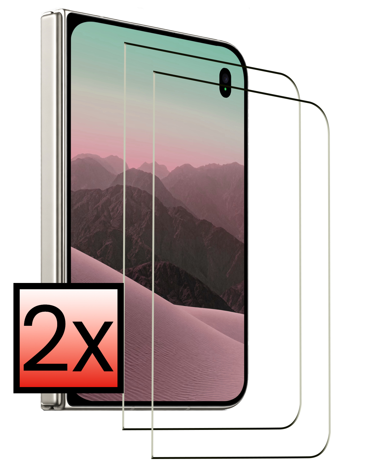 NoXx NoXx iPhone Duo Screenprotector Glas Full Cover 2D - 2 PACK
