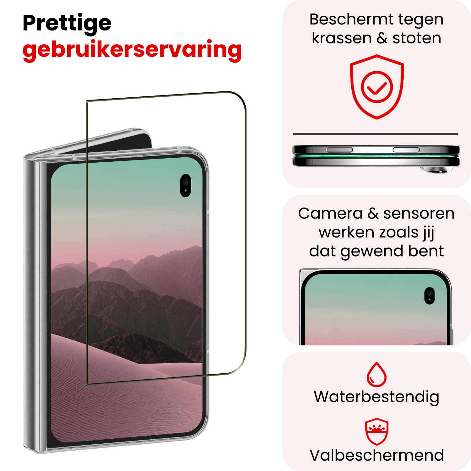 NoXx NoXx iPhone Duo Screenprotector Glas Full Cover 2D - 2 PACK