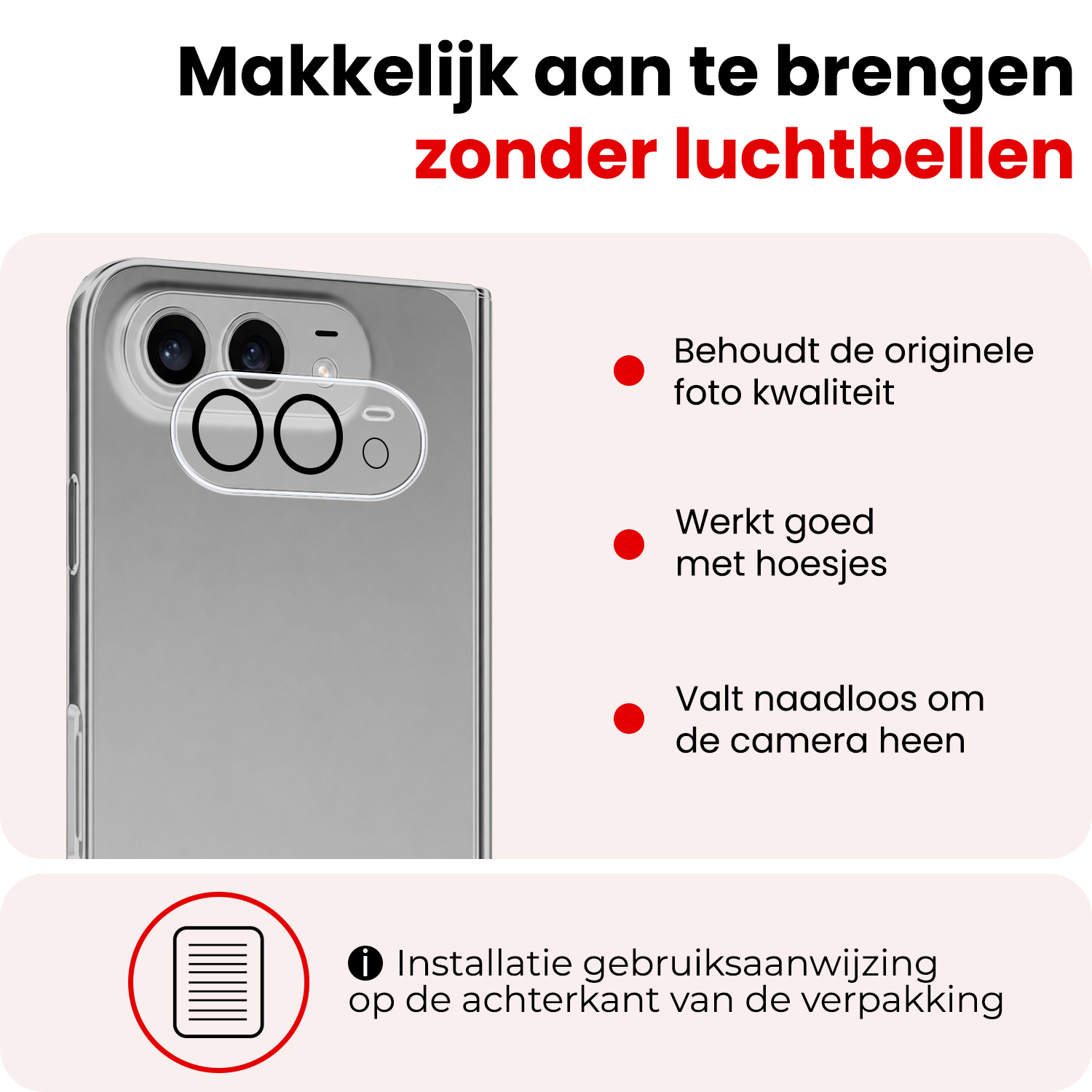 NoXx NoXx iPhone Duo Camera Screenprotector - 2 PACK