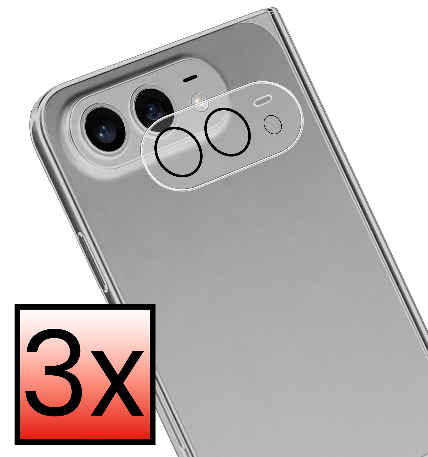 NoXx NoXx iPhone Duo Camera Screenprotector - 3 PACK