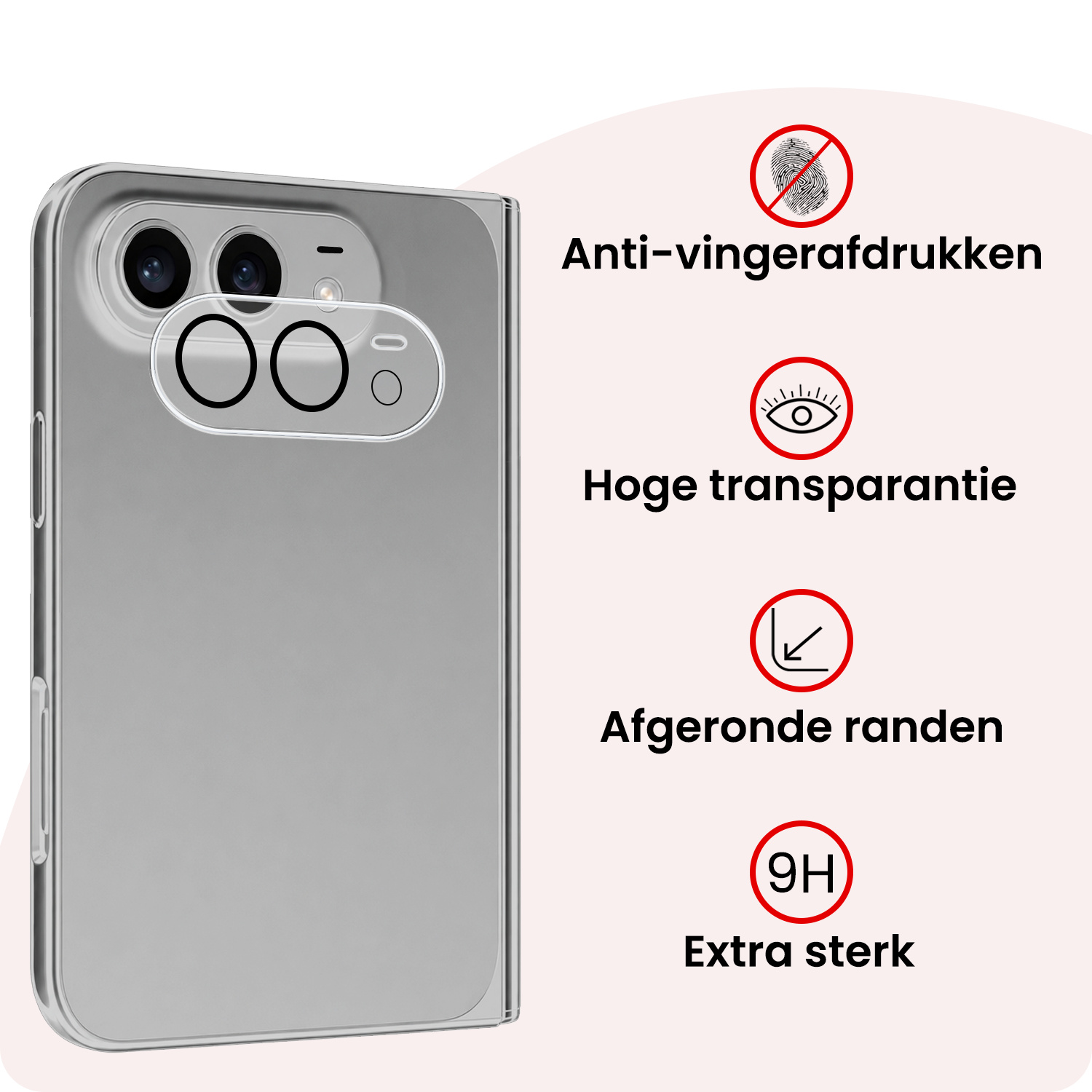 NoXx NoXx iPhone Duo Camera Screenprotector - 3 PACK
