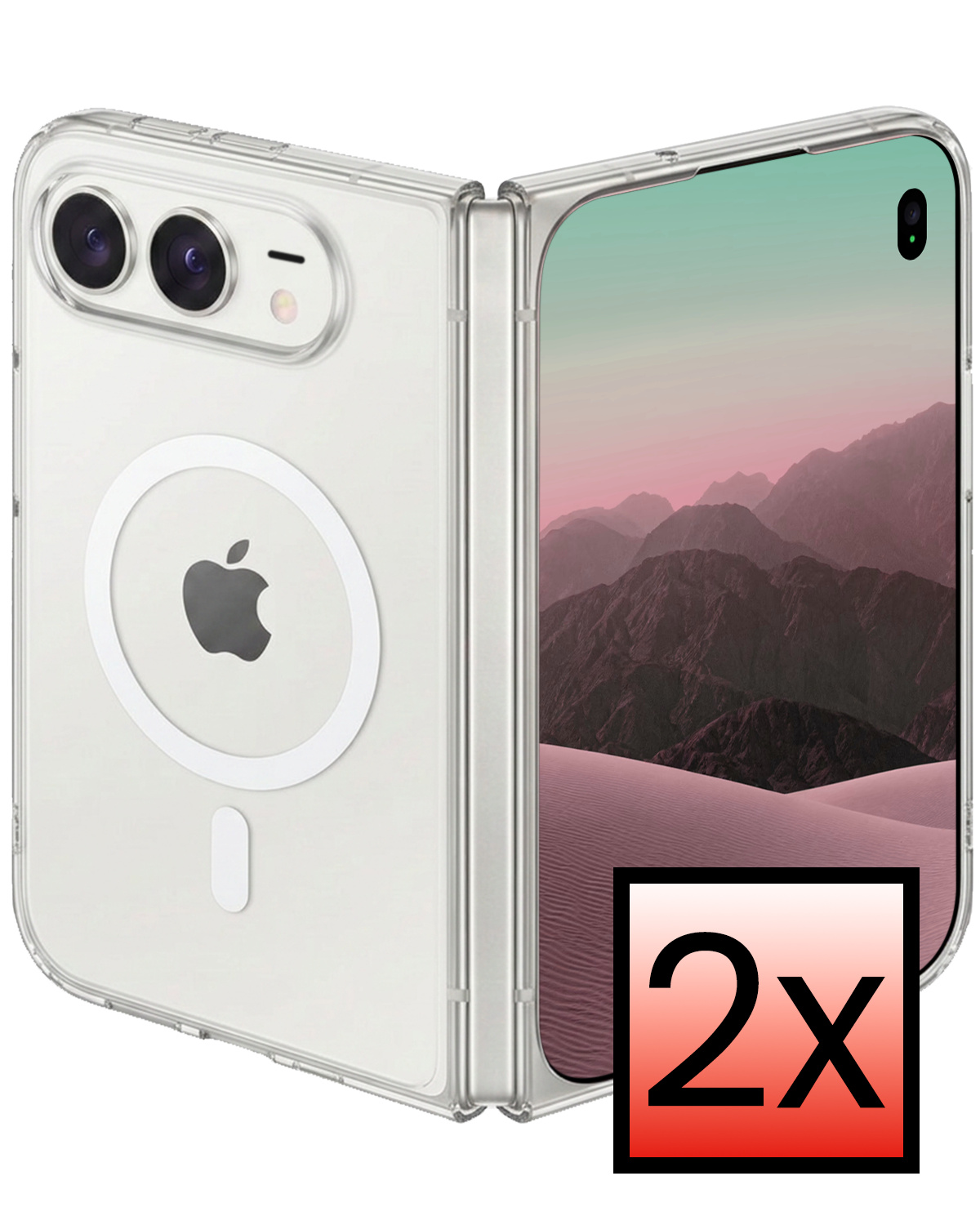 NoXx NoXx iPhone Duo Magsafe Hoesje - Transparant - 2 PACK
