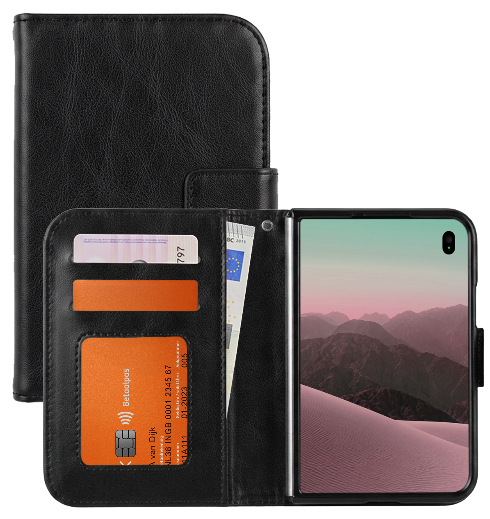 NoXx NoXx iPhone Duo Hoesje Bookcase - Zwart