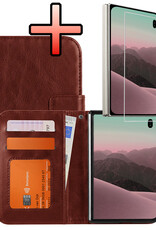 NoXx NoXx iPhone Duo Hoesje Bookcase Met Screenprotector - Bruin
