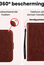 NoXx NoXx iPhone Duo Hoesje Bookcase Met Screenprotector - Bruin